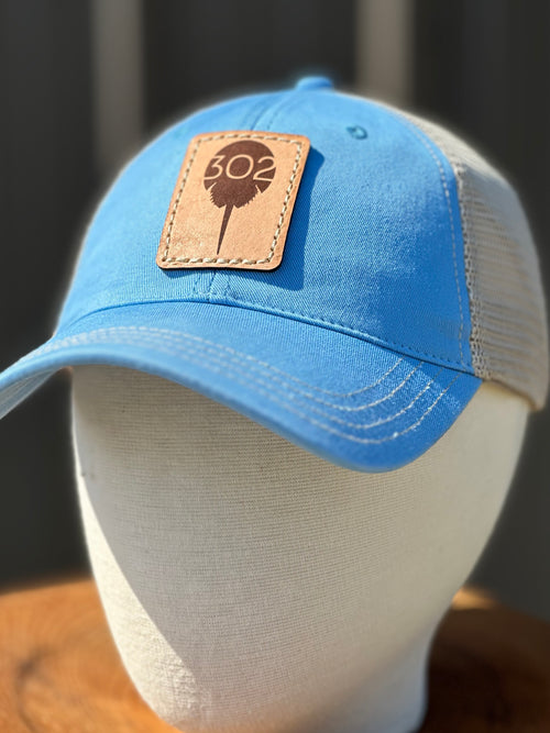 Unstructured leather patch hat